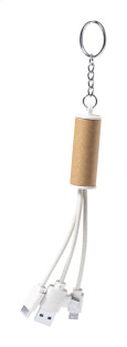 Paplen přívěšek na klíče s USB nabíjecím kabelem