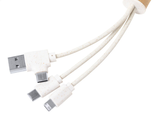 Paplen přívěšek na klíče s USB nabíjecím kabelem
