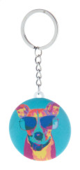 KeyBadge RPET Mini RPET placka přívěšek na klíče
