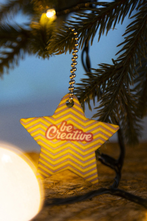 CreaFelt Key Xmas vlastní vánoční přívěsek na klíče, vánoční stromek