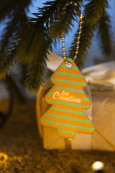 CreaFelt Key Xmas vlastní vánoční přívěsek na klíče, vánoční stromek