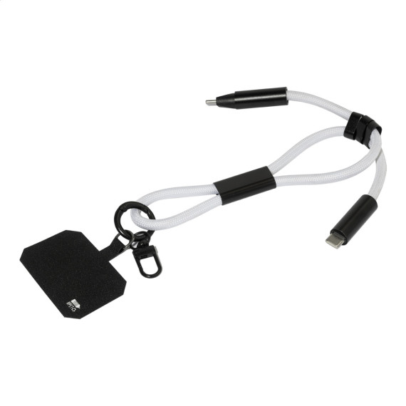 CuffCharge 60W RPET kabel s náramkem na mobil