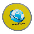 Foldable frisbee with a polyester case