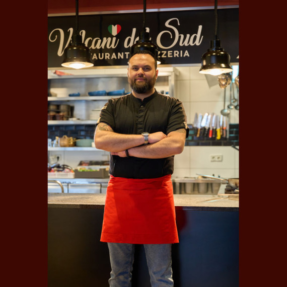 Bavlněná zástěra Koldby 180 g/m²