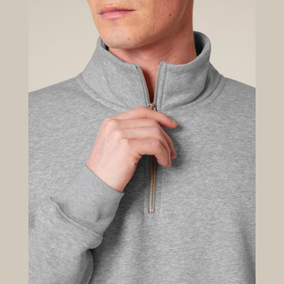 Trucker 2.0 unisex mikina se čtvrtinovým zipem