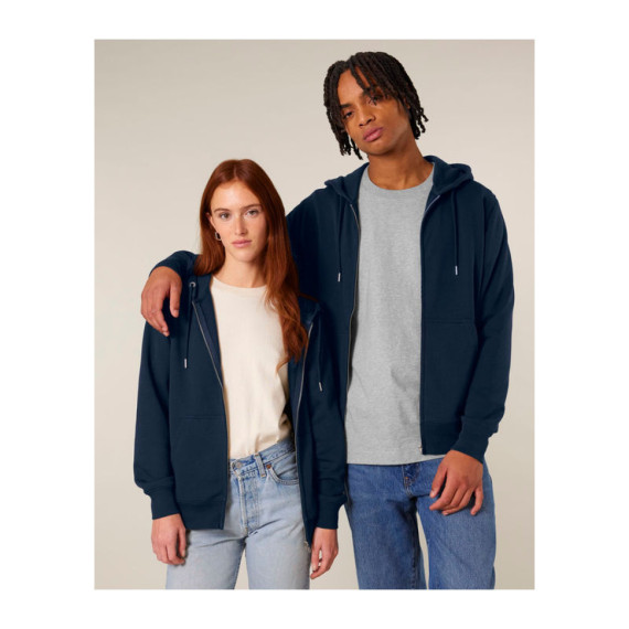 Connector 2.0 unisex medium fit mikina na zip s ka