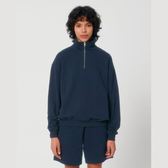 Miller Dry unisex boxy mikina se čtvrtinovým zipem