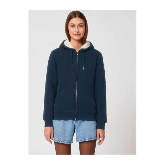 Hygger Sherpa unisex podšitá mikina na zip s kapuc