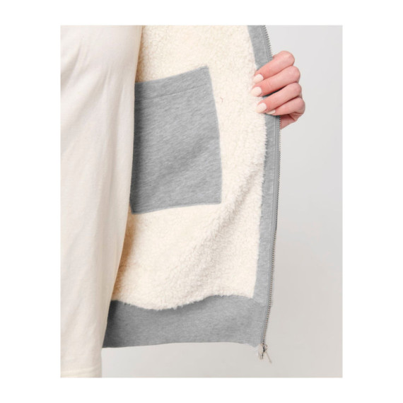 Hygger Sherpa unisex podšitá mikina na zip s kapuc