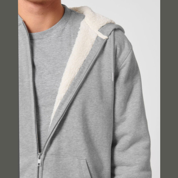 Hygger Sherpa unisex podšitá mikina na zip s kapuc