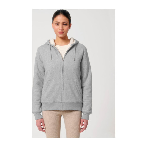 Hygger Sherpa unisex podšitá mikina na zip s kapuc