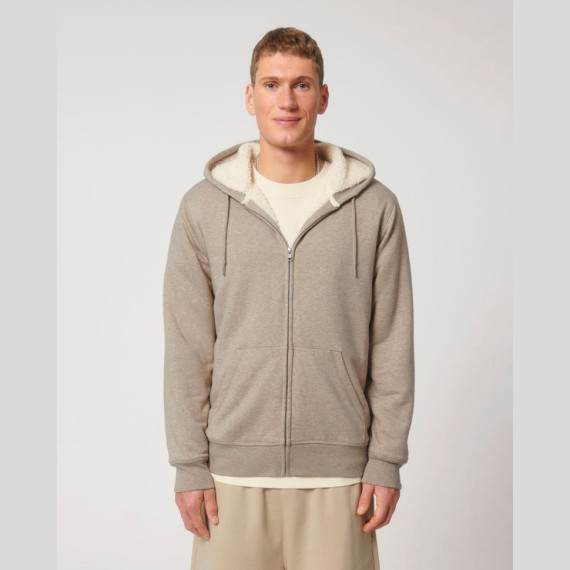 Hygger Sherpa unisex podšitá mikina na zip s kapuc