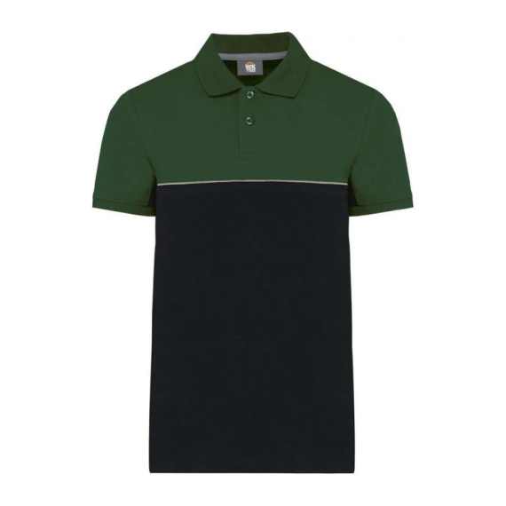 Unisex ekologické dvoubarevné polo s krátkým rukáv