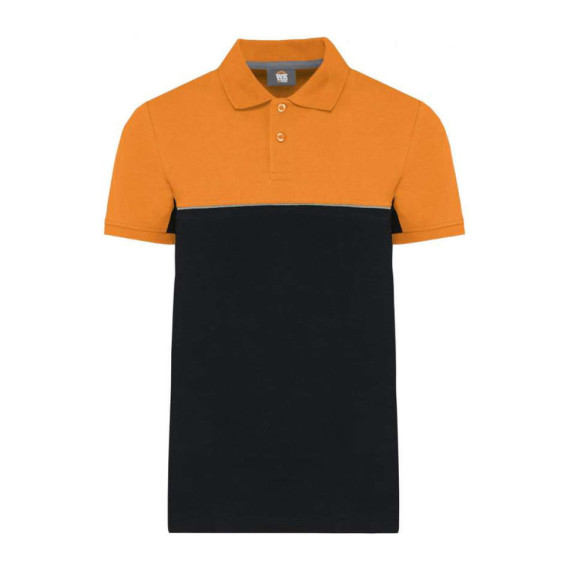 Unisex ekologické dvoubarevné polo s krátkým rukáv