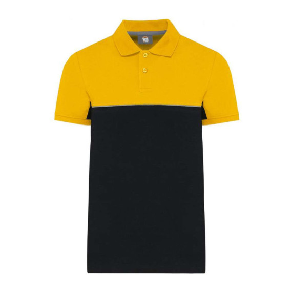 Unisex ekologické dvoubarevné polo s krátkým rukáv