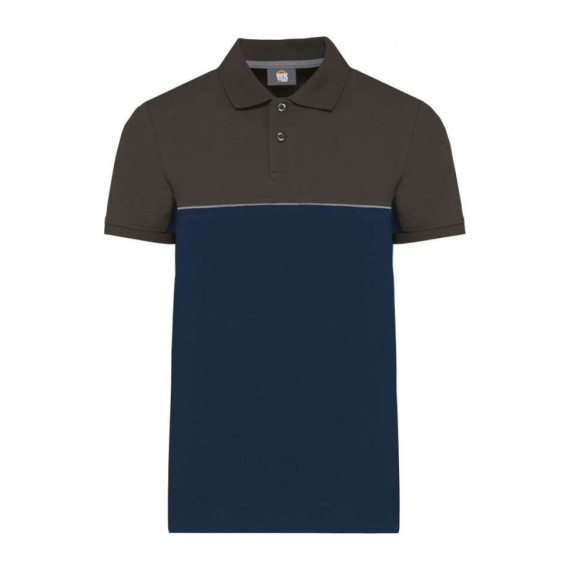 Unisex ekologické dvoubarevné polo s krátkým rukáv