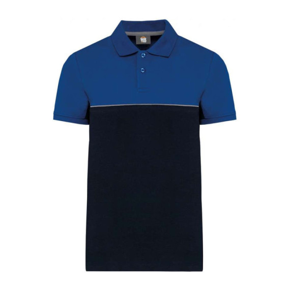Unisex ekologické dvoubarevné polo s krátkým rukáv