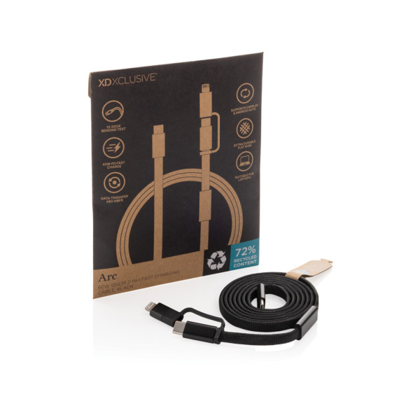 Rychlonabíjecí kabel Arc 2 v 1 z RCS 60W 120 cm