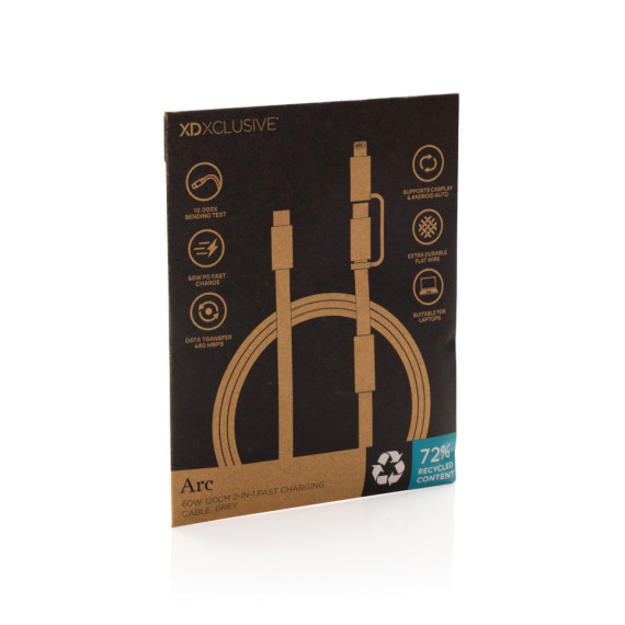 Rychlonabíjecí kabel Arc 2 v 1 z RCS 60W 120 cm