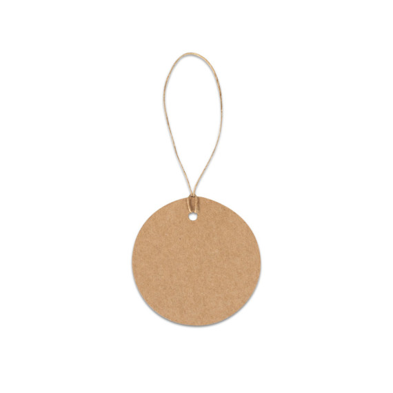 LABEL ROUND. Štítek vyrobený ze 100% recyklovaného papíru (700 g/m²) ve tvaru kruhu