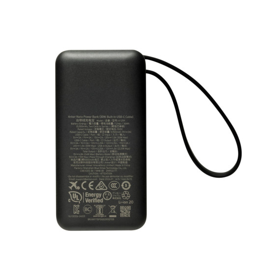 Powerbanka Anker Nano 30 W, s integrovaným kabelem USB-C