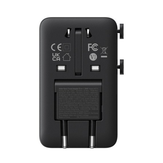 Cestovní adaptér Anker Nano (5 v 1, 20 W)