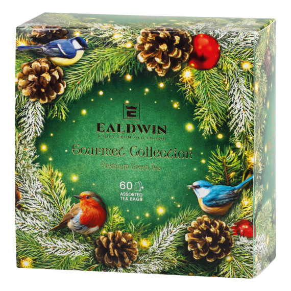EALDWIN XMAS. Kolekce 60 čajů - zelené čaje s příchutí