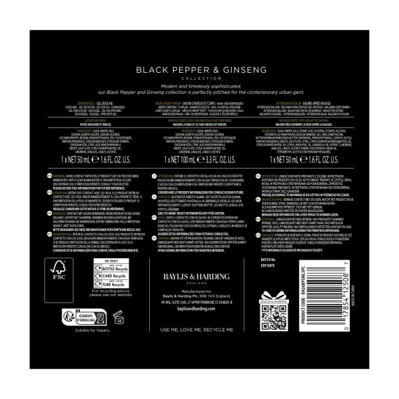 BLACKPER Kosmetická sada pro muže
