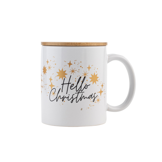 HELLO CHRISTMAS keramický hrnek  330 ml s vánočním motivem