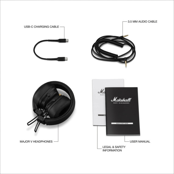 Sluchátka Marshall Major V 100H+