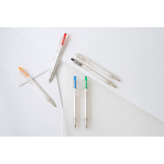 HARLAN. kuličkové pero rPET s barevným tlačítkem