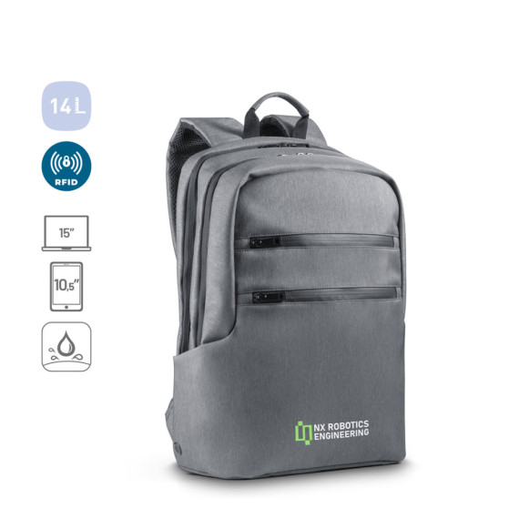 BROOKLYN. Voděodolný dvoubarevný nylonový batoh na 15'' notebook