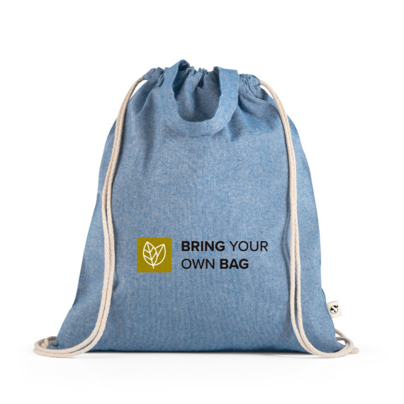 RISSANI. Stahovací vak z recyklované bavlny (70 %) a recyklovaného polyesteru (30 % rPET) (140 g/m²)