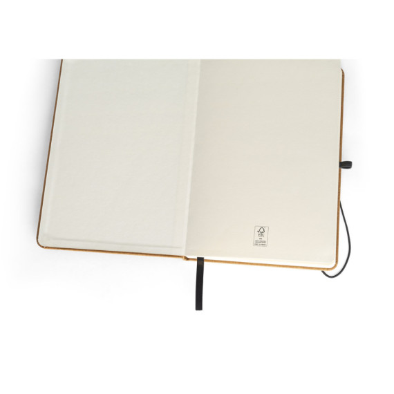 MATISSE. Poznámkový blok A5 s pevnými deskami z kůže (70 % recyklované) s linkovanými listy