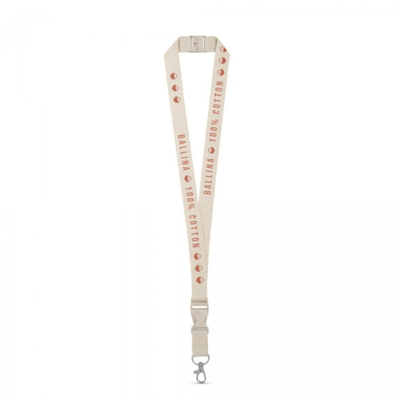 BALLINA. 100% bavlněná šňůrka s kovovou karabinou