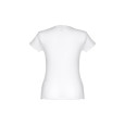 THC SOFIA WH. Dámské bavlněné tričko s páskem. Bílá barva