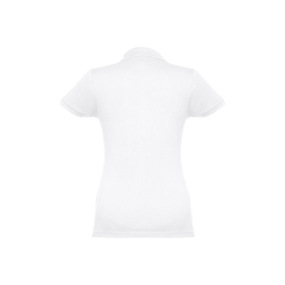 THC EVE WH. Dámské polo s krátkým rukávem s páskem z mykané bavlny