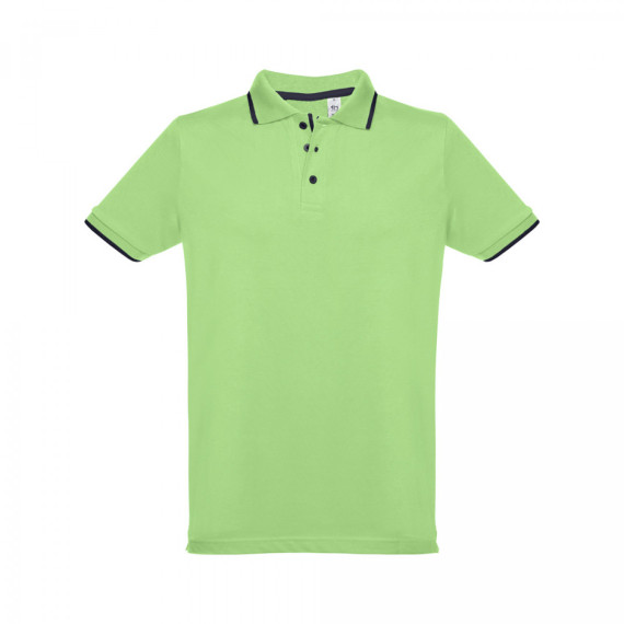 THC ROME. Pánské dvoubarevné bavlněné polo tričko