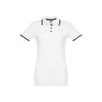 THC ROME WOMEN WH. Dámské dvoubarevné bavlněné polo triko