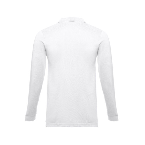THC BERN WH. Pánské bavlněné polo tričko s dlouhým rukávem