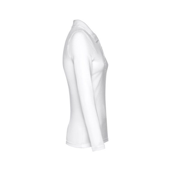 THC BERN WOMEN WH. Dámské polo tričko s dlouhým rukávem z mykané bavlny