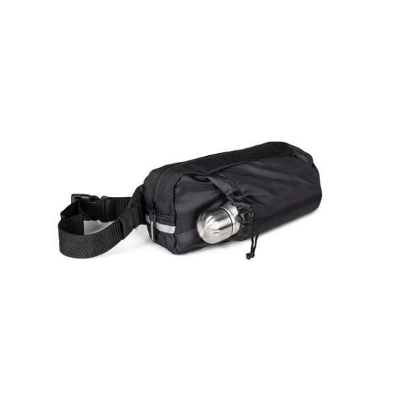 DELFOS POUCH. Ledvinka s reflexními prvky z 300D recyklovaného polyesteru a 600D recyklovaného polyesteru
