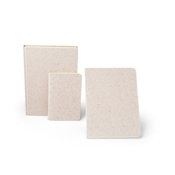 ORGANIC SOFT. Poznámkový blok formátu A6 s pružným krytem vyrobeným z organické sloní hmoty (80%)