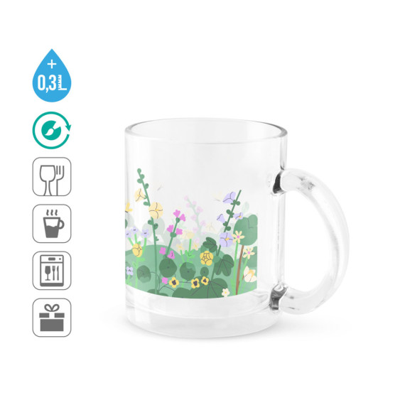 CARMO. Skleněný hrnek pro sublimaci 350 ml