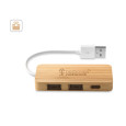MOSER. HUB se 2 porty USB-A a 1 portem USB-C z bambusu