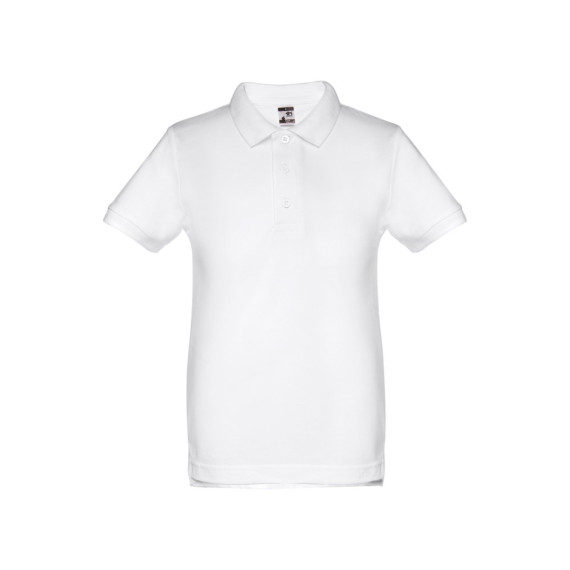 THC ADAM KIDS WH. Dětské polo tričko s krátkým rukávem (unisex). Bílá barva