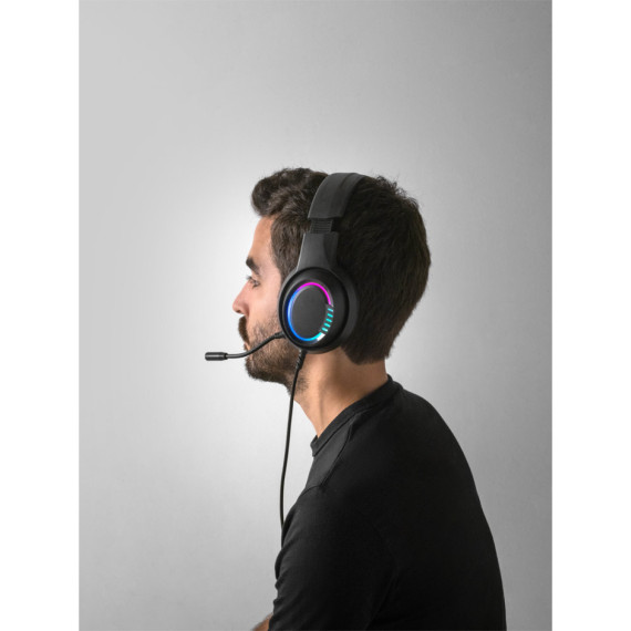 Thorne Headset RGB. ABS herní sluchátka s 2m kabelem, mikrofonem a RGB LED světly