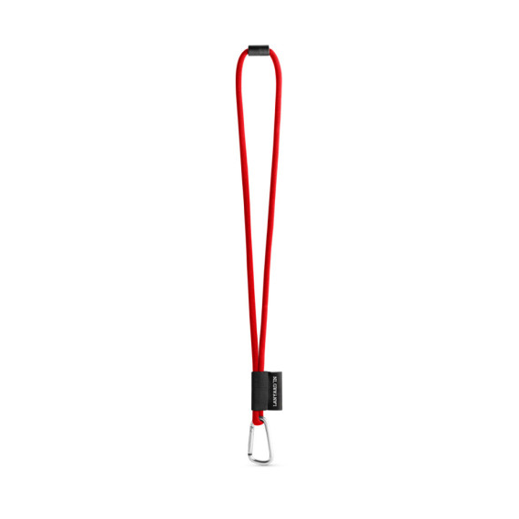 75089. SET Lanyard TUBE Long (Ø 7 mm) s karabinou ve tvaru D 55 mm a bezpečnostní sponou Ø 7 mm