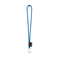 75089. SET Lanyard TUBE Long (Ø 7 mm) s karabinou ve tvaru D 55 mm a bezpečnostní sponou Ø 7 mm