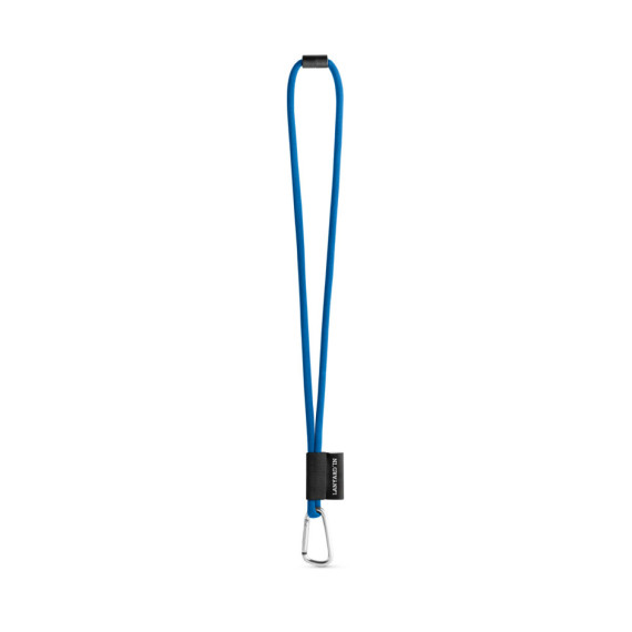 75089. SET Lanyard TUBE Long (Ø 7 mm) s karabinou ve tvaru D 55 mm a bezpečnostní sponou Ø 7 mm
